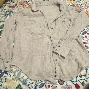 BOGO: Japna Cream Button Down Shirt